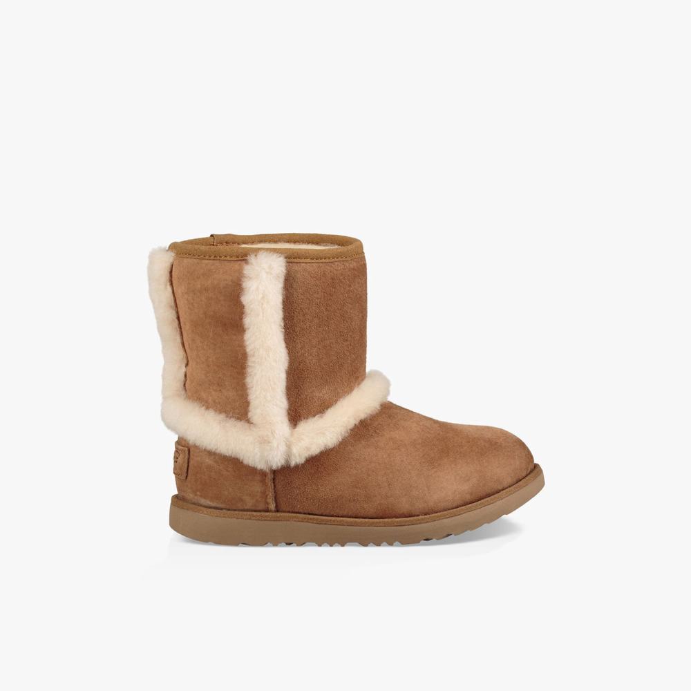 Bottes Imperméables UGG Hadley II Fille Marron Soldes 581QZJGK